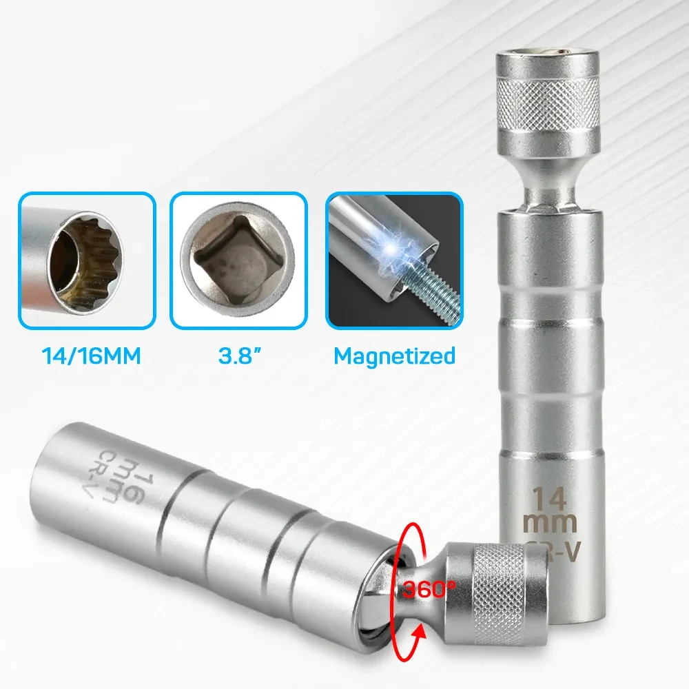 Spark Plug Socket Set - Jeu de douilles magnétiques pour bougies